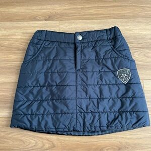 The Denim Bar Red Label By Bebe Quilted Puffer Black Skirt See Measurements‎ EUC